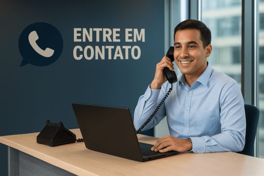 Homem atendendo ao telefone